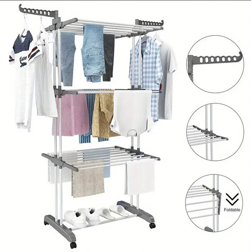 Tier foldable clothes - foldable, airer