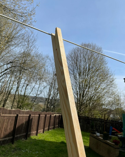 Wooden extendable washing line - washing,