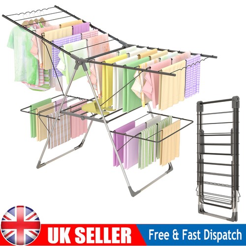 Foldable winged clothes airer - foldable,