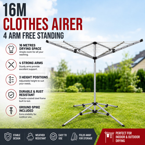 16m clothes airer portable - 16m,